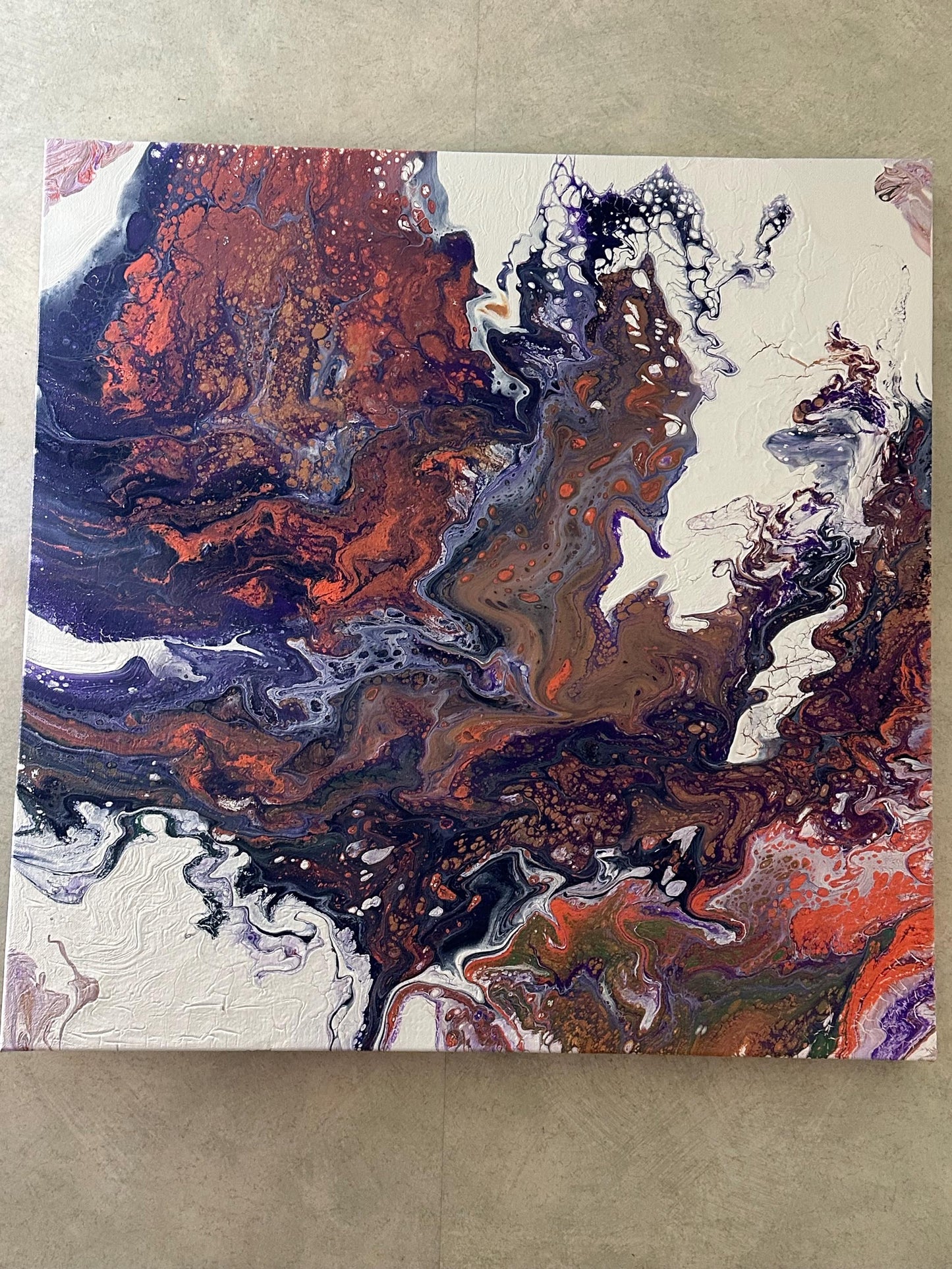 Fairy Wizard Acrylic Pour Painting: Fantasy Art (24x24 inches)