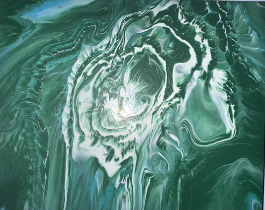 Rose woman in green