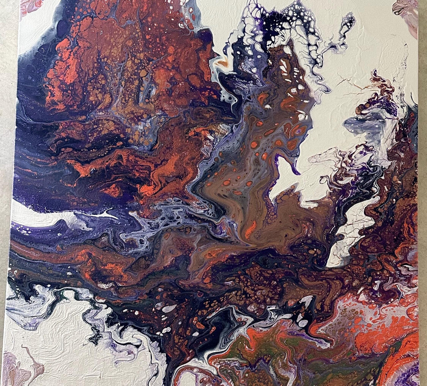Fairy Wizard Acrylic Pour Painting: Fantasy Art (24x24 inches)